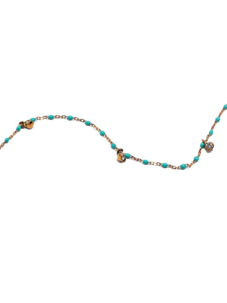 18k Rose Gold Mini Gigi Diamond Necklace