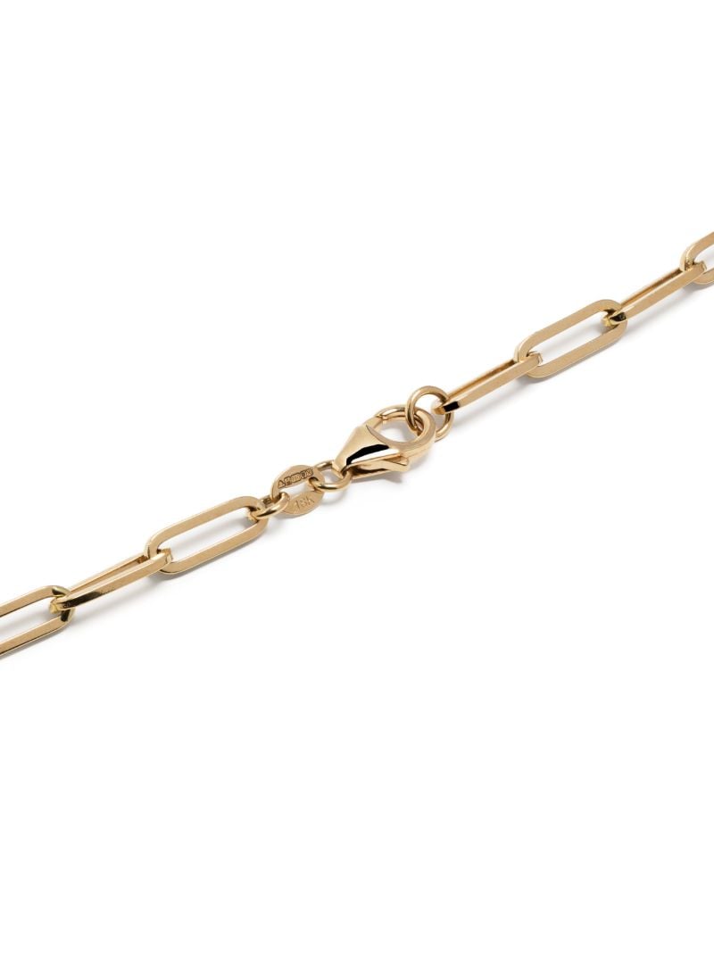 18k Yellow Gold Strength Baby Medallion Diamond Necklace
