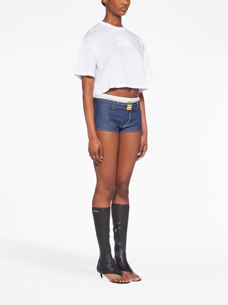 White Logo Print T-shirt