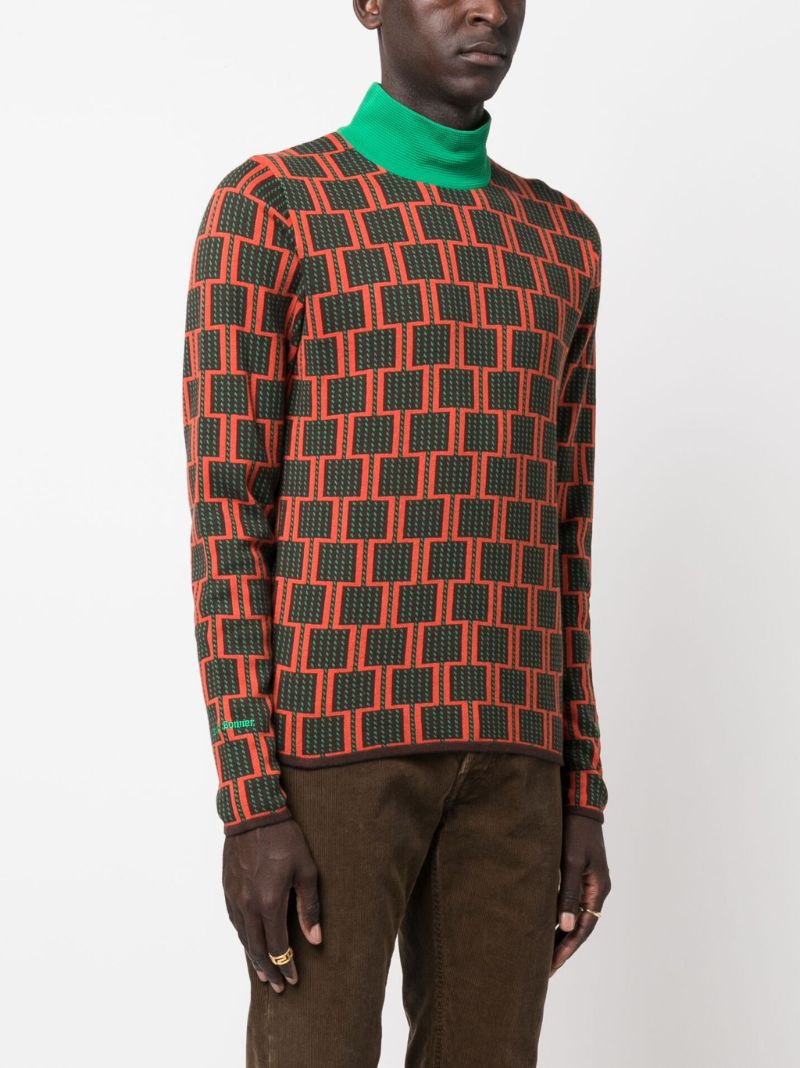 Multicolour Geometric Sweater
