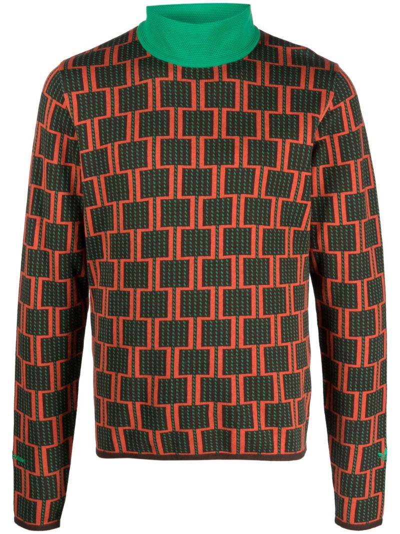 Multicolour Geometric Sweater