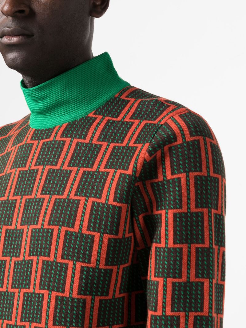 Multicolour Geometric Sweater