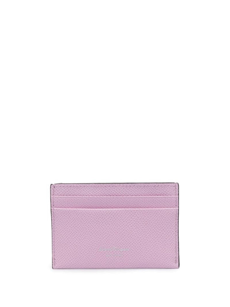 Pink Leather Gancini Card Holder