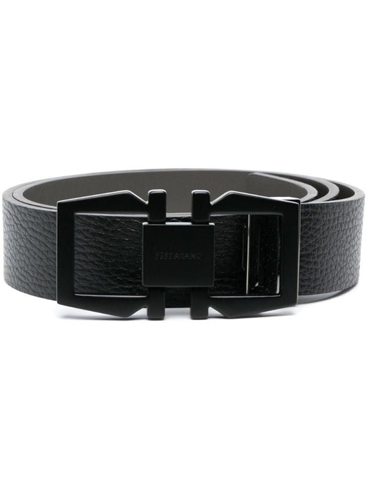 Black Vanity Reversible Leather Belt
