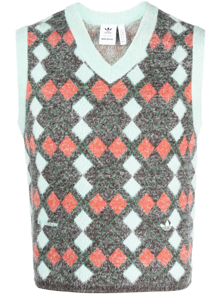 Multicolour Argyle Knit Vest
