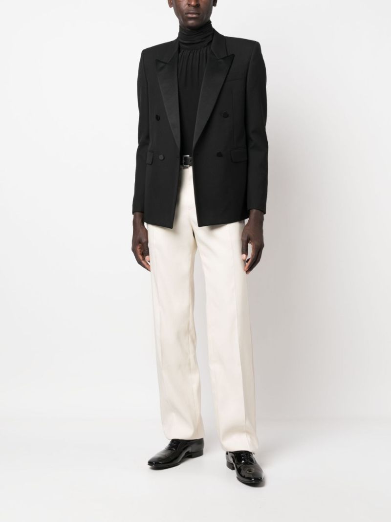 White Straight-leg Trousers