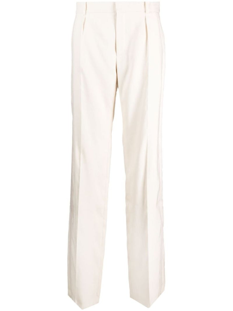 White Straight-leg Trousers