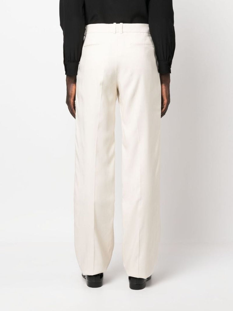 White Straight-leg Trousers