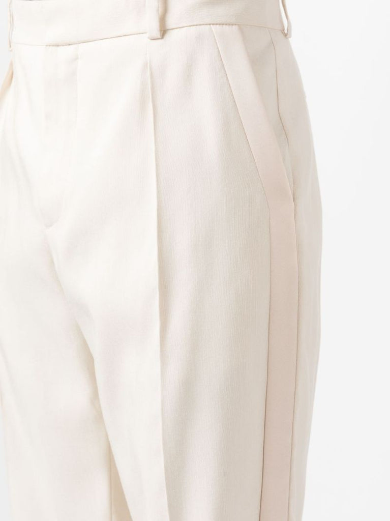 White Straight-leg Trousers