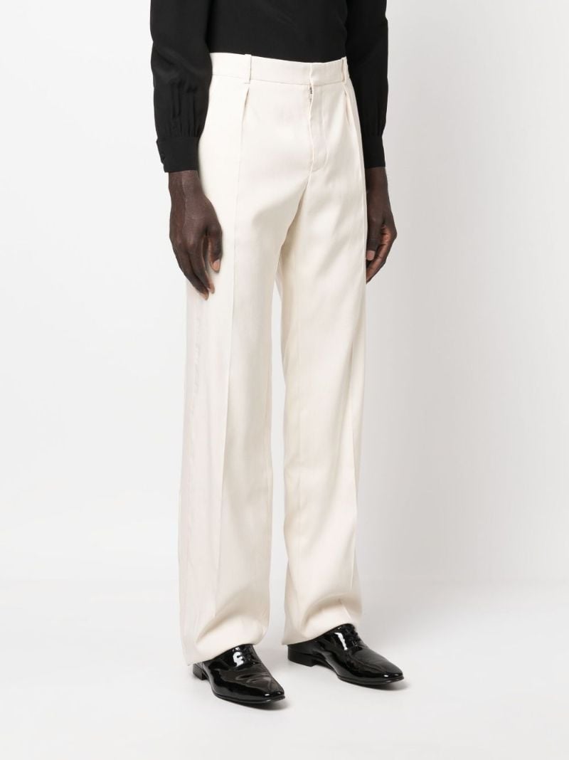 White Straight-leg Trousers