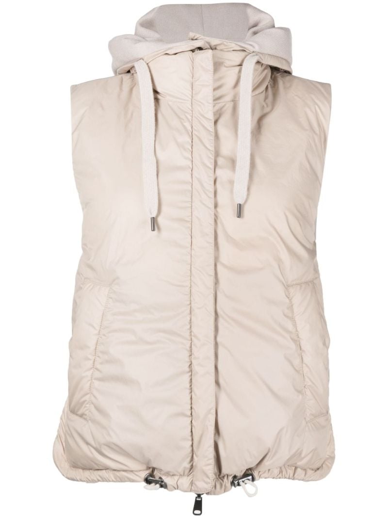 Neutral Reversible Hooded Gilet