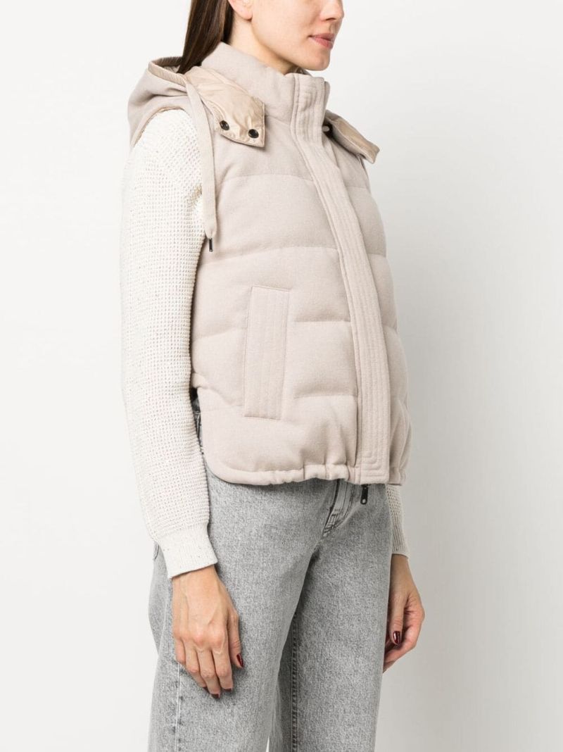 Neutral Reversible Hooded Gilet