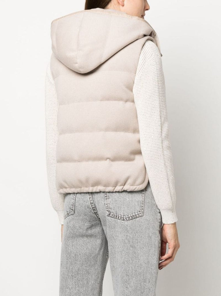 Neutral Reversible Hooded Gilet