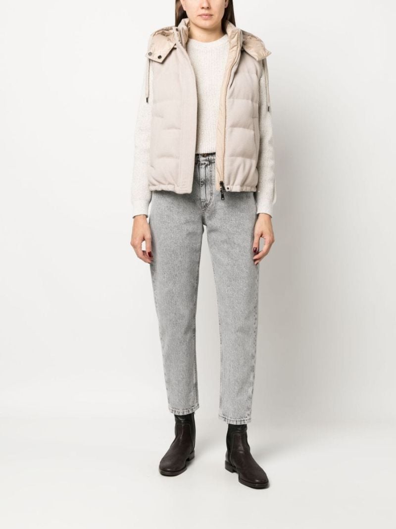 Neutral Reversible Hooded Gilet