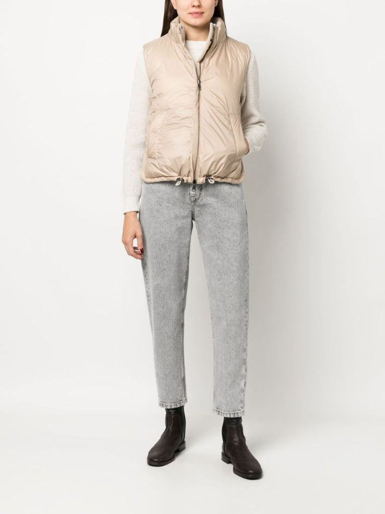 Neutral Reversible Hooded Gilet
