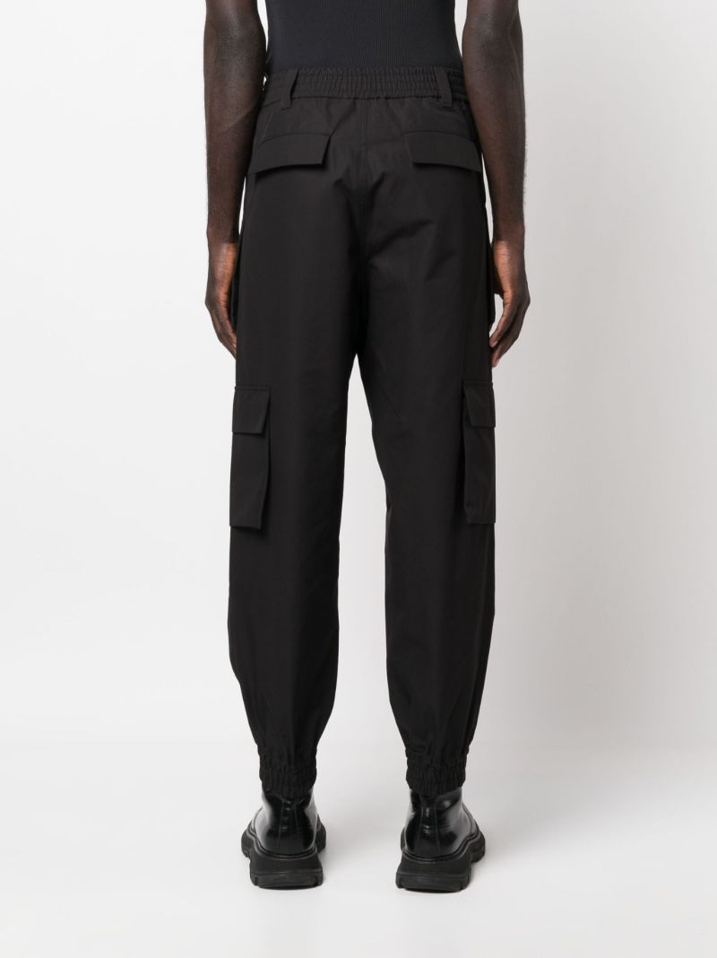 Black Cotton Cargo Trousers