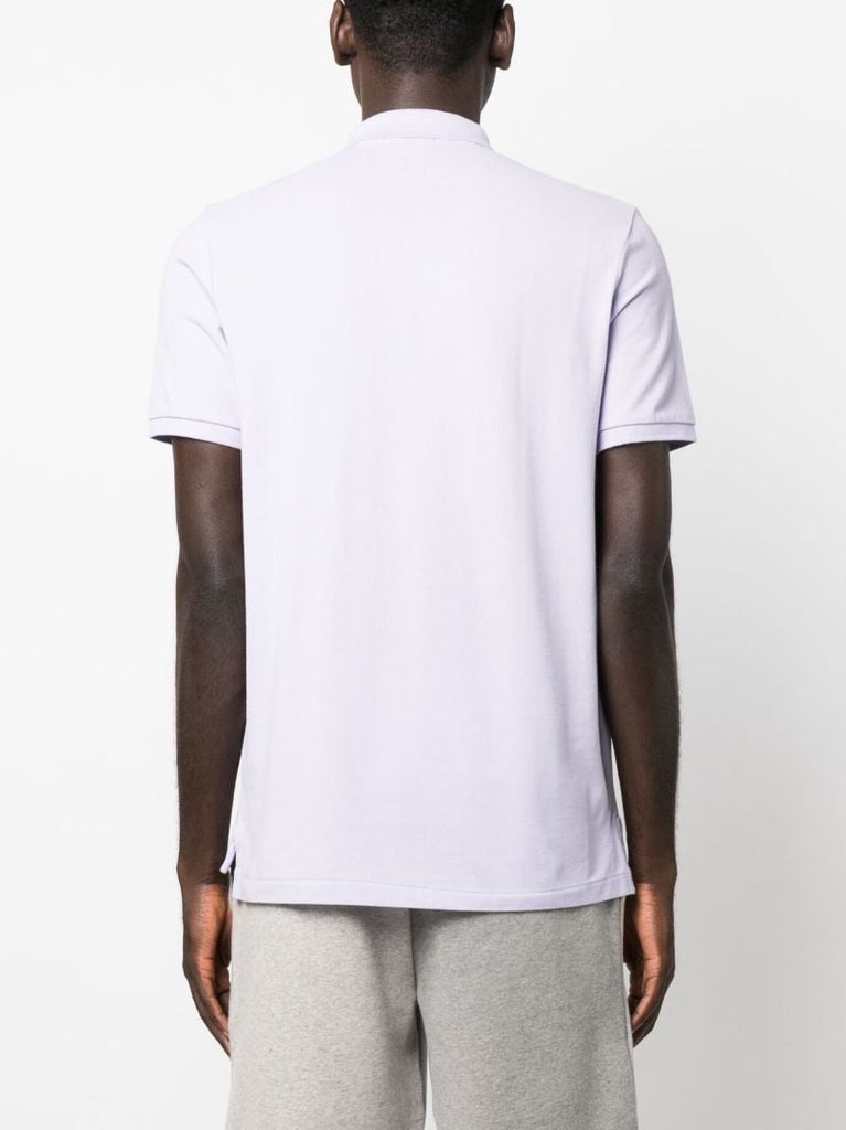 Purple Logo-embroidered Polo Shirt