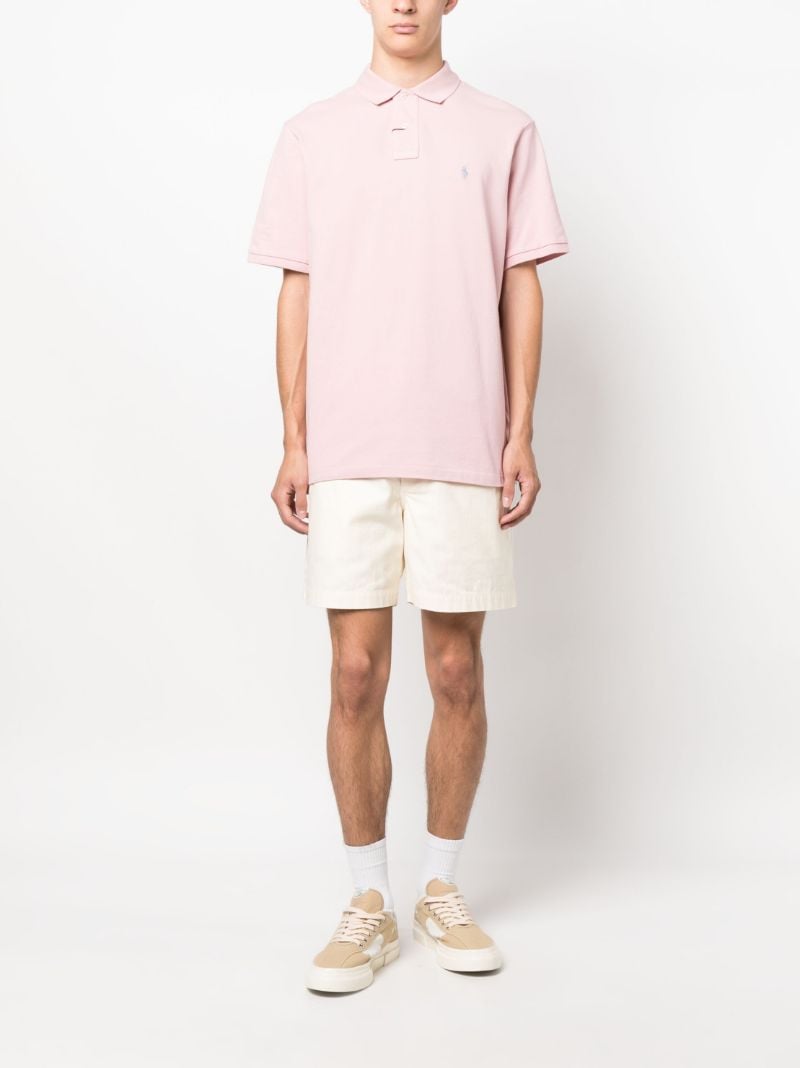 Pink Polo Pony Embroidered Cotton Polo Shirt