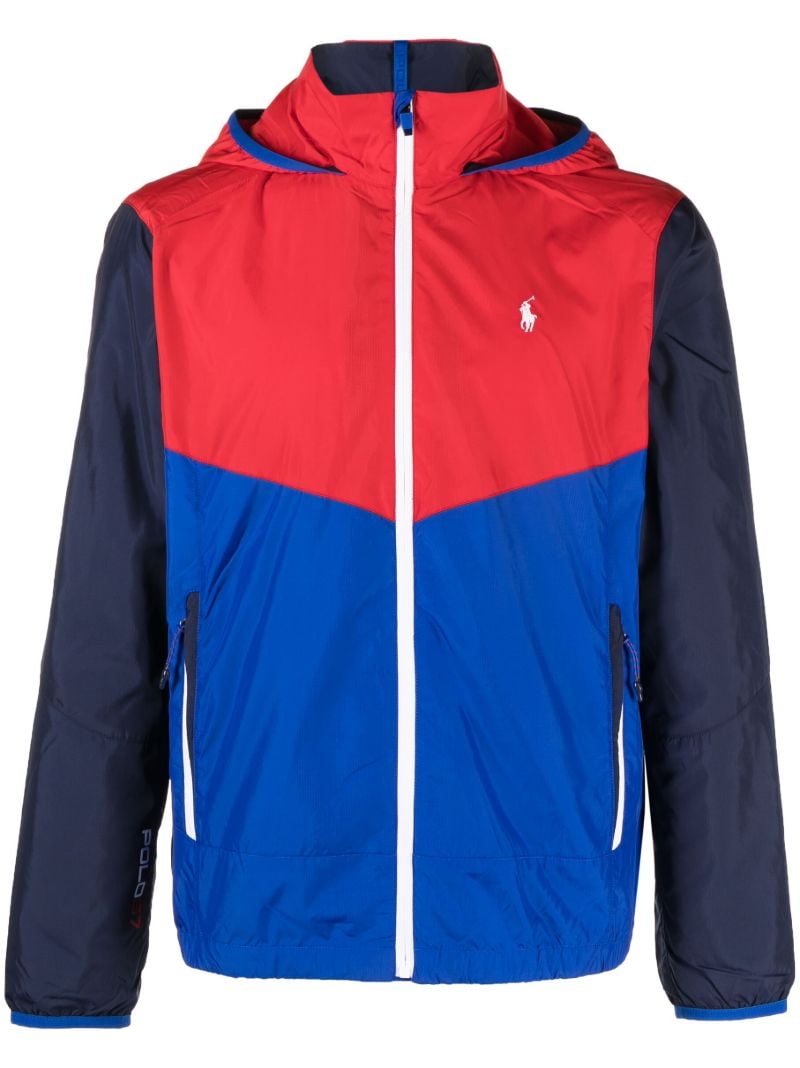 Blue Polo Pony Colourblock Windbreaker Jacket