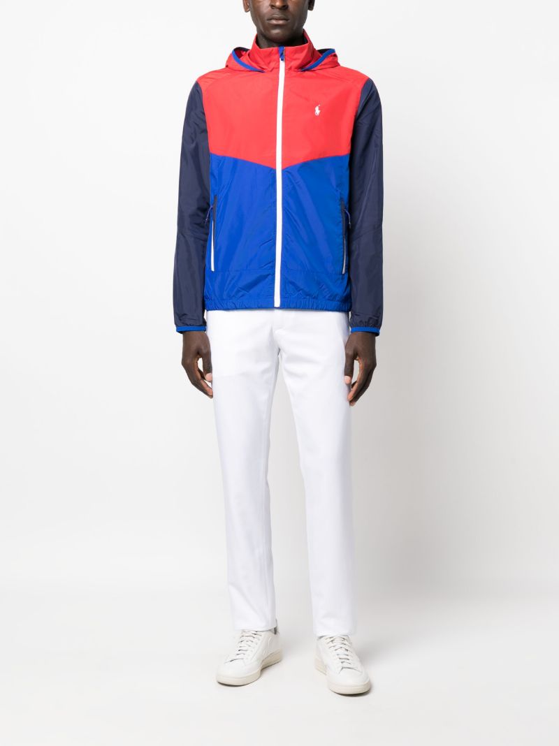 Blue Polo Pony Colourblock Windbreaker Jacket