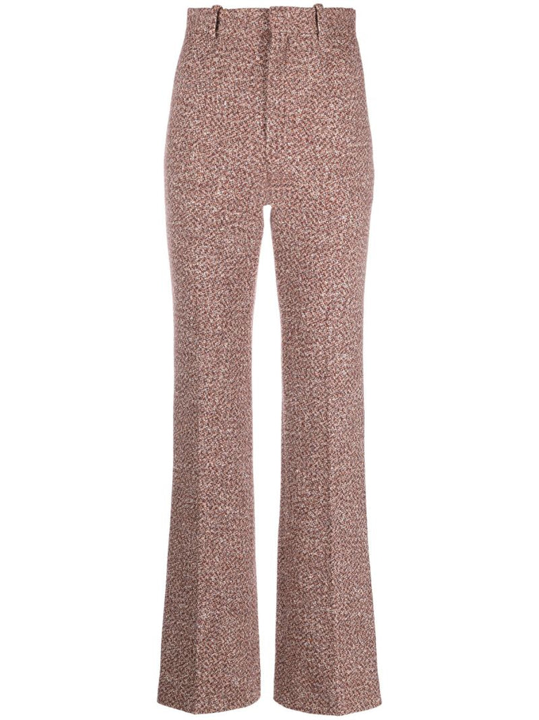 Brown High-waist Tailored Trousers