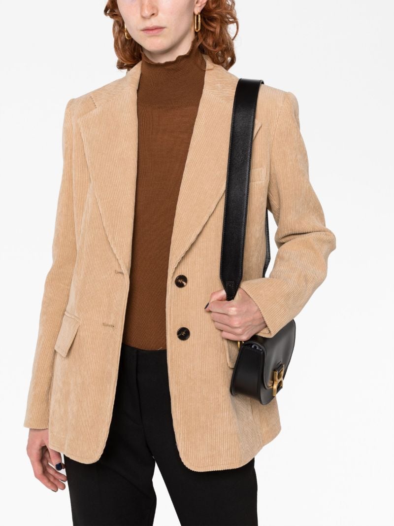 Beige Single Breasted Blazer