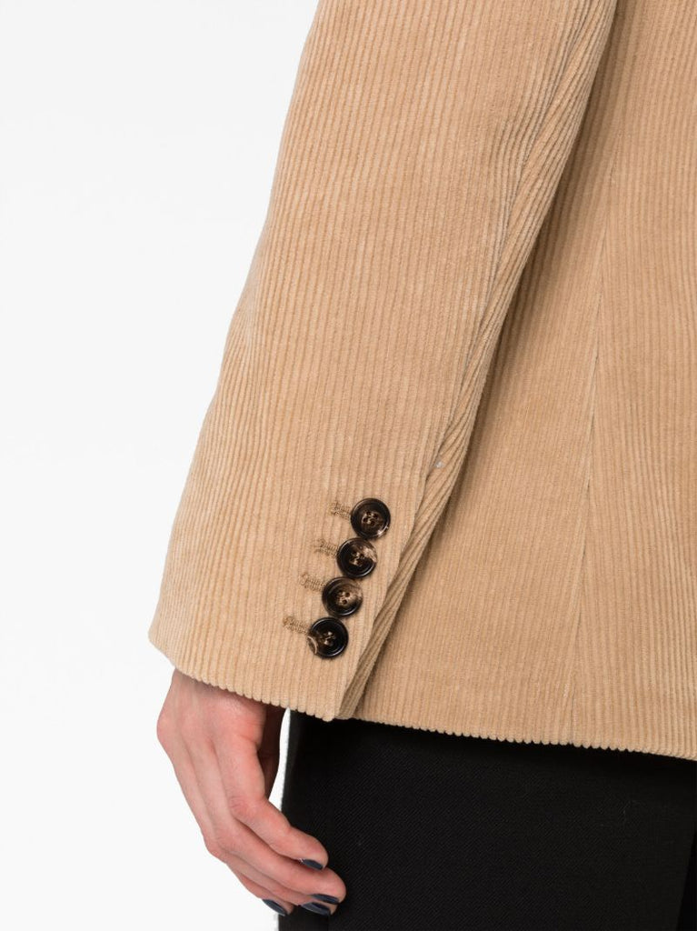 Beige Single Breasted Blazer