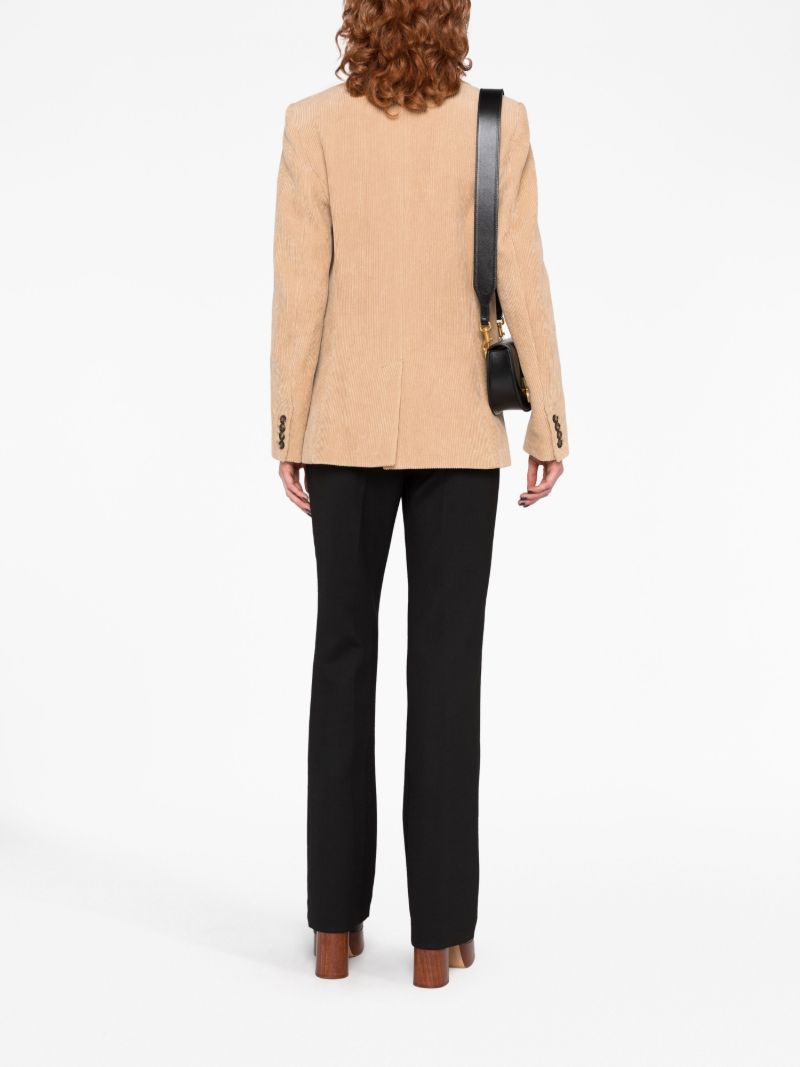 Beige Single Breasted Blazer
