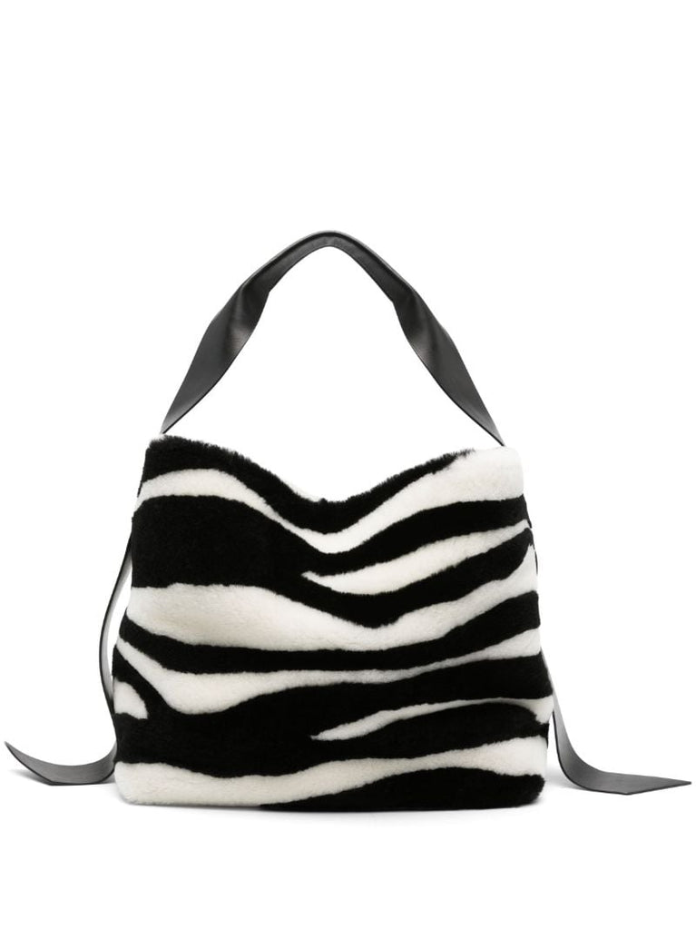 Black Zebra-print Tote Bag