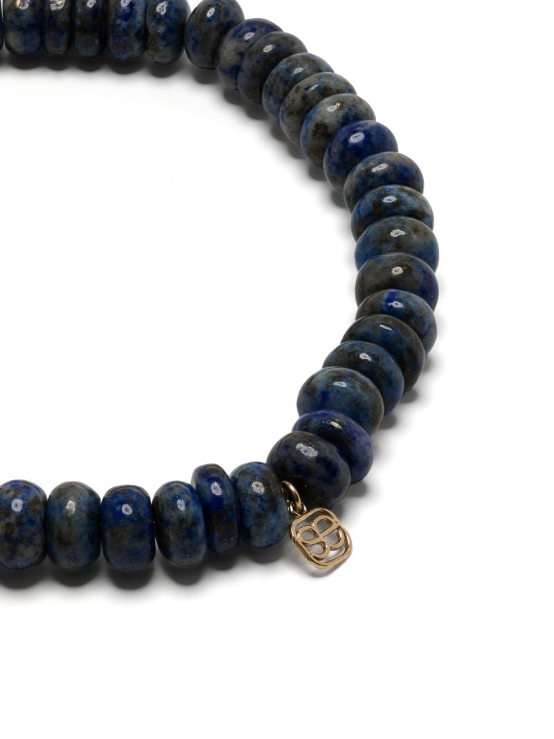 14k Yellow Gold Station Lapis Lazuli and Diamond Bracelet