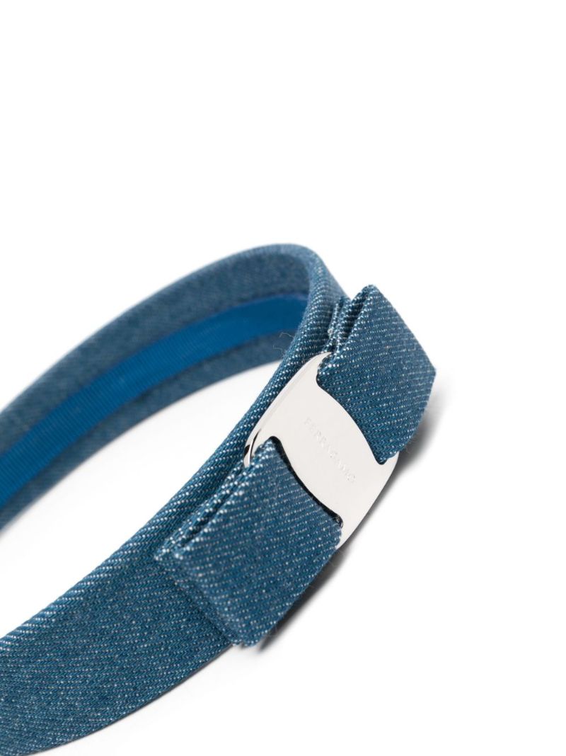 Blue Vara Bow Denim Headband