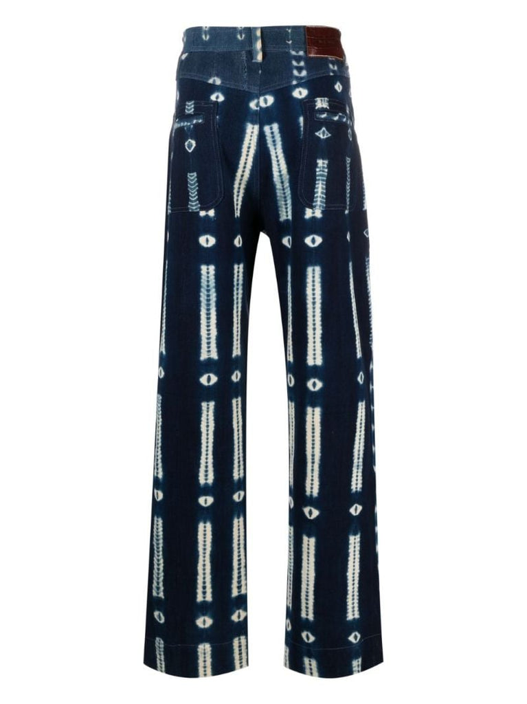 Blue Miles Tie-dye Straight-leg Jeans
