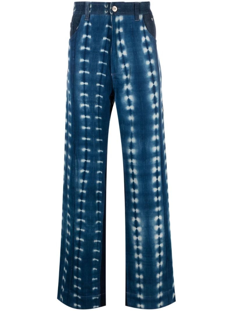 Blue Miles Tie-dye Straight-leg Jeans