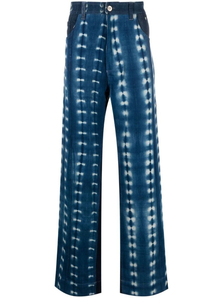 Blue Miles Tie-dye Straight-leg Jeans