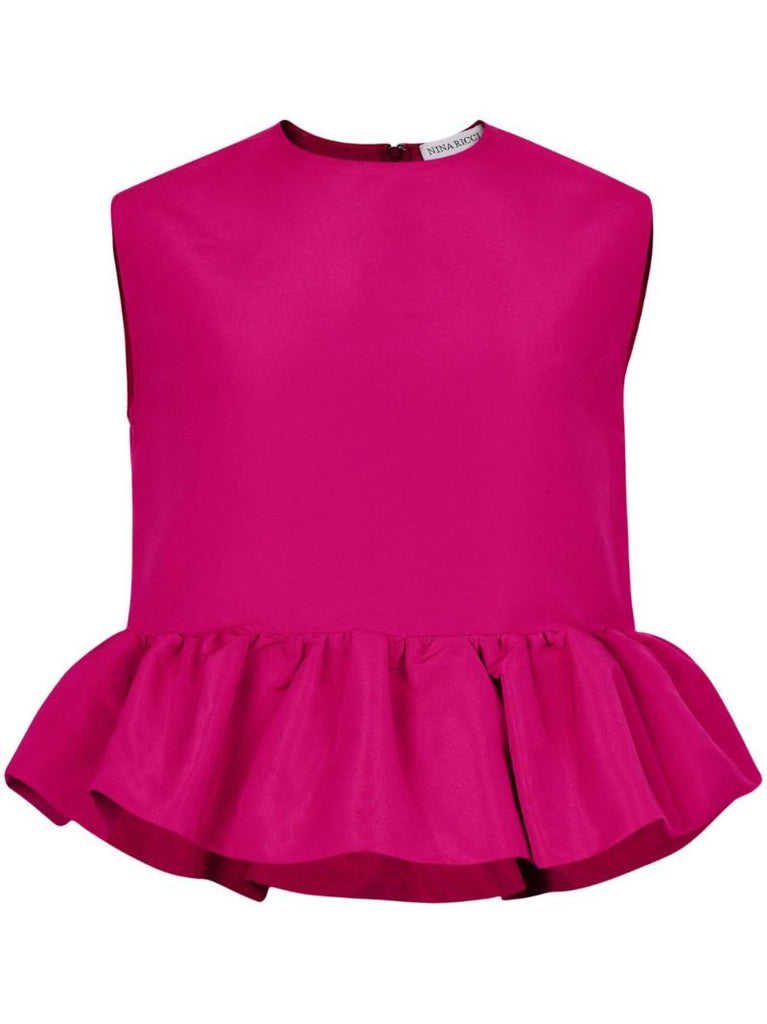 Pink Peplem-hem Top