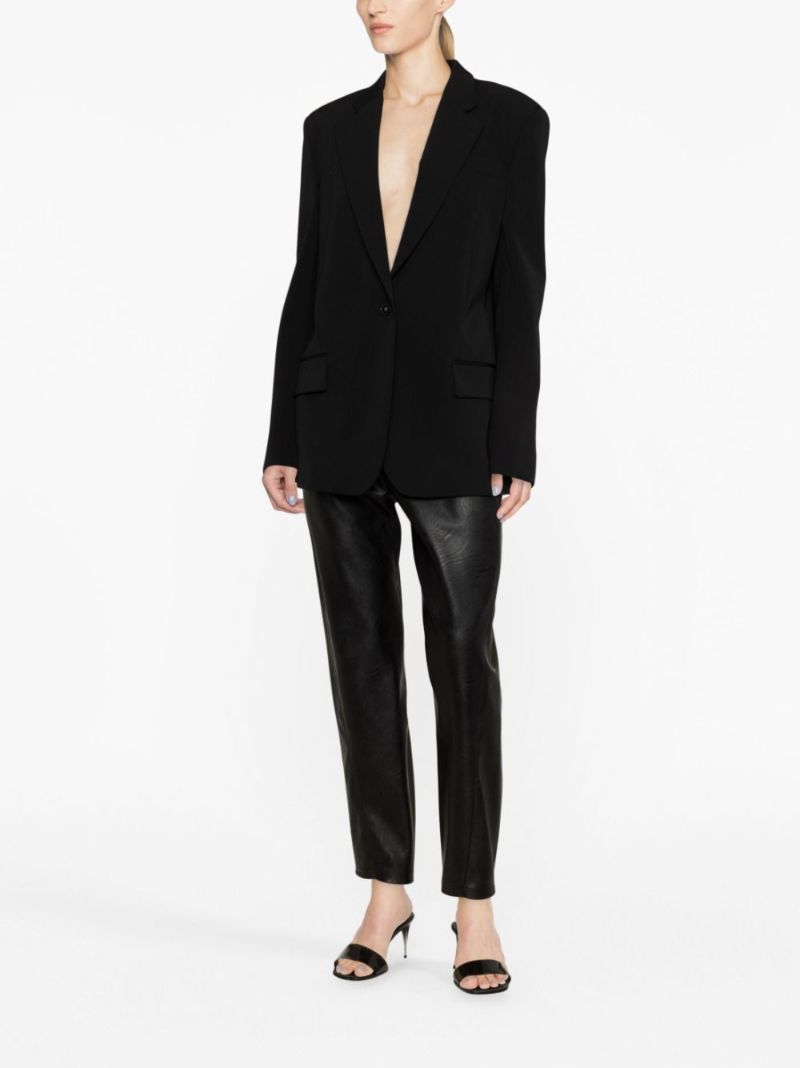Black Single-breasted Wool Blazer