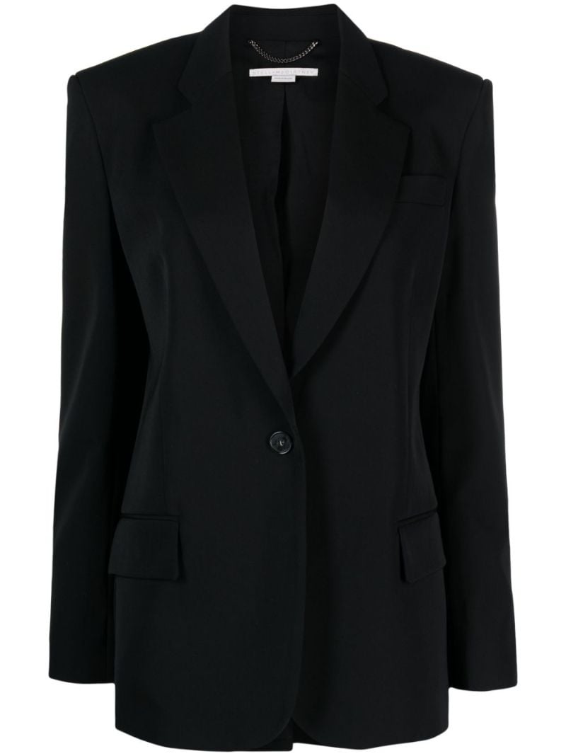 Black Single-breasted Wool Blazer
