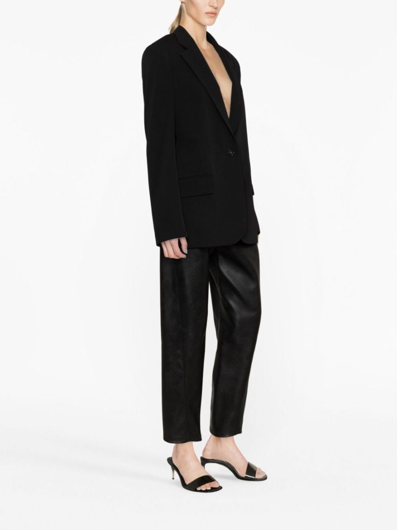 Black Single-breasted Wool Blazer