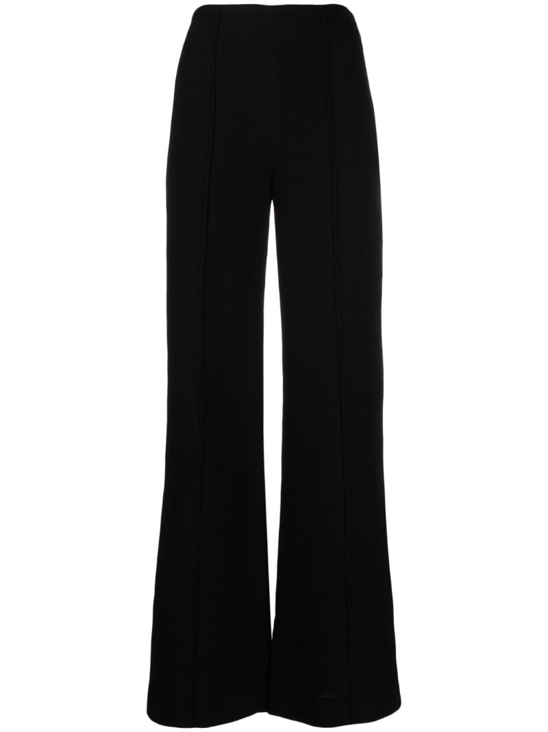 Black High Waist Flared Trousers