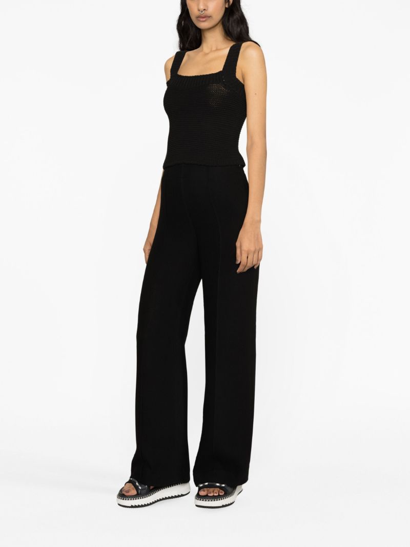 Black High Waist Flared Trousers