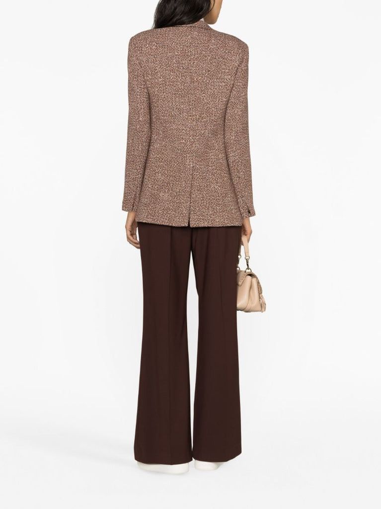 Brown Single-breasted Blazer