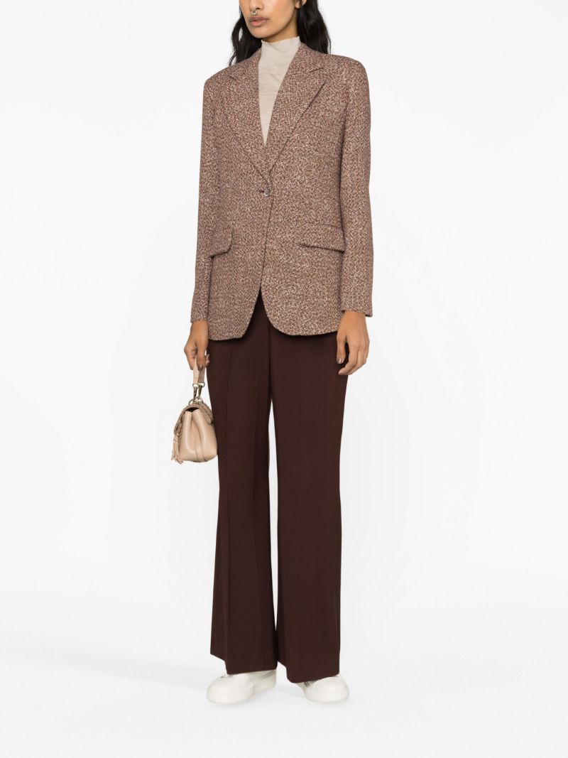 Brown Single-breasted Blazer