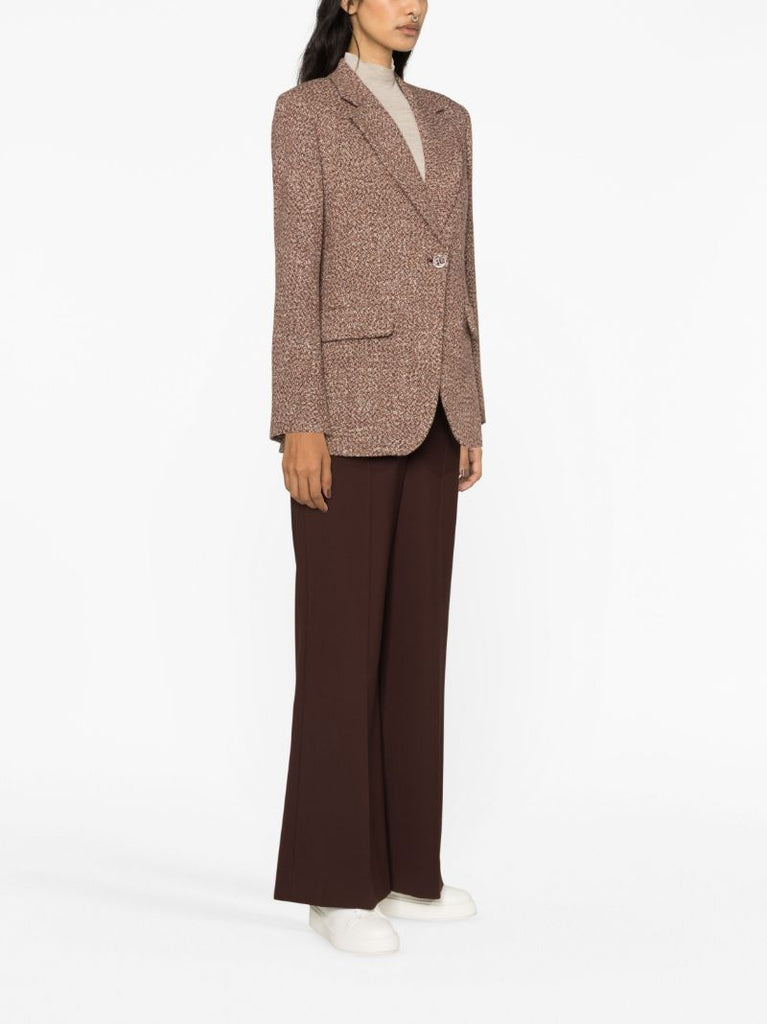 Brown Single-breasted Blazer