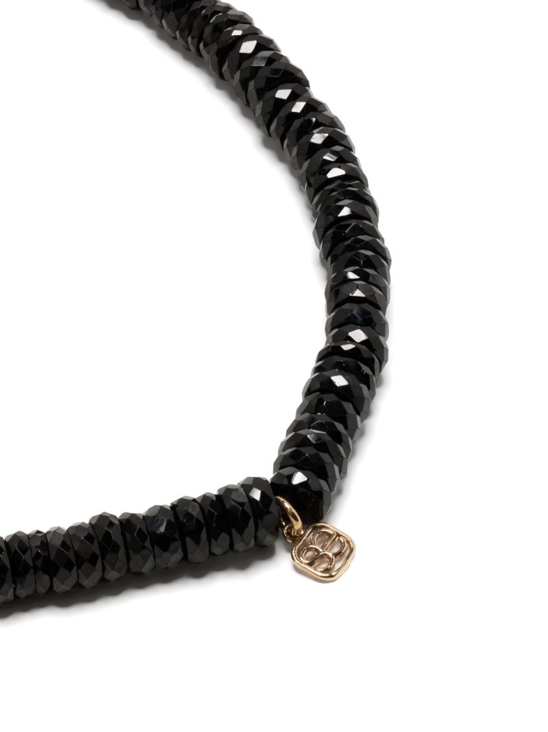 14k Yellow Gold Tiny Groovy Eye Onyx and Diamond Bracelet