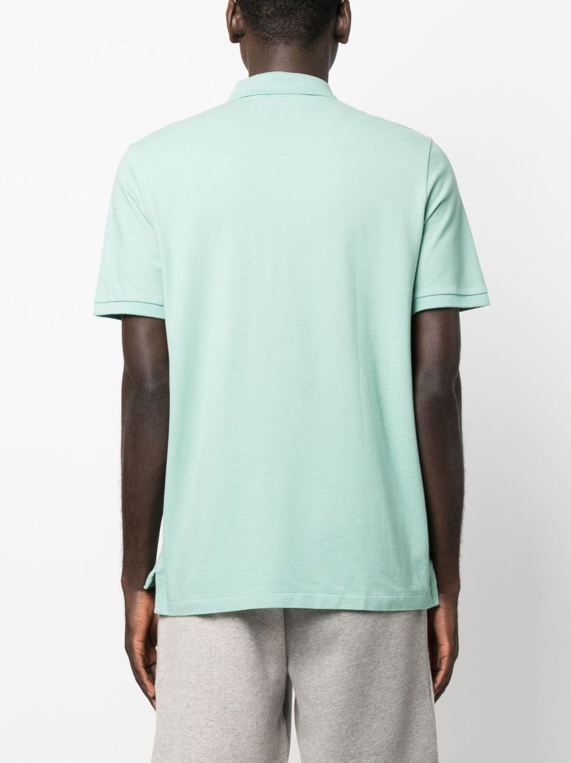Green Logo-embroidered Polo Shirt