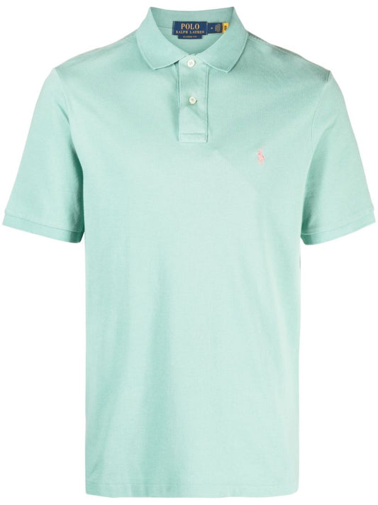 Green Logo-embroidered Polo Shirt