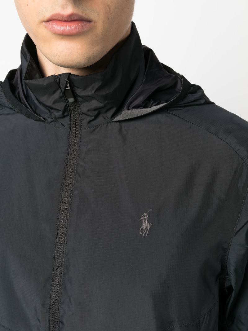 Black Logo-embroidered Performance Jacket