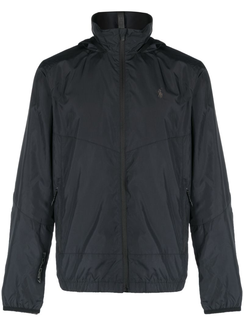 Black Logo-embroidered Performance Jacket