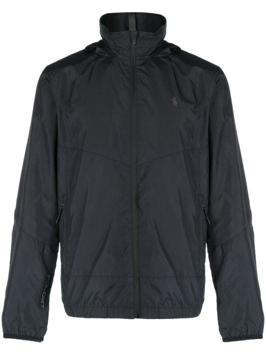 Black Logo-embroidered Performance Jacket