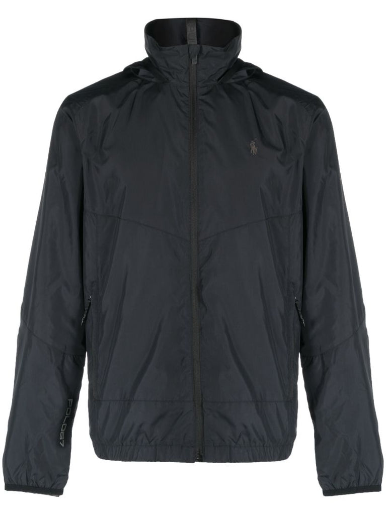 Black Logo-embroidered Performance Jacket